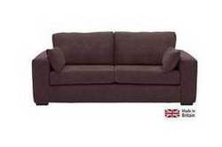 Heart of House Eton Large Fabric Sofa - Chocolate